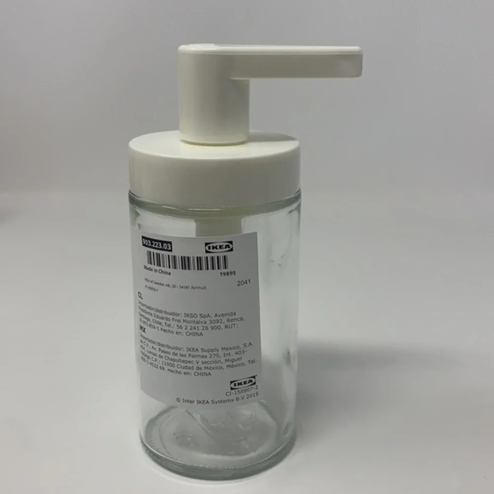 Ikea TACKAN soap dispenser glass dishwashing soap
